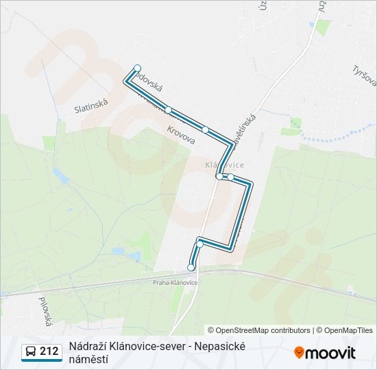 Автобус 212: карта маршрута