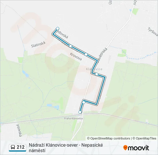 212 Bus Line Map