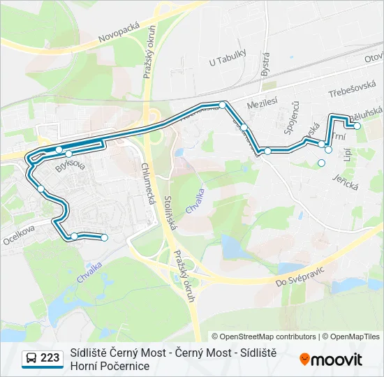 223 Bus Line Map