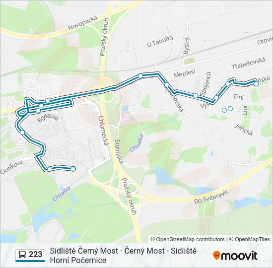 223 Bus Line Map