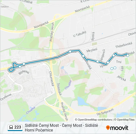 223 Bus Line Map