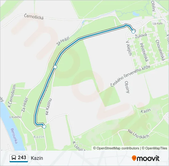 243 Bus Line Map