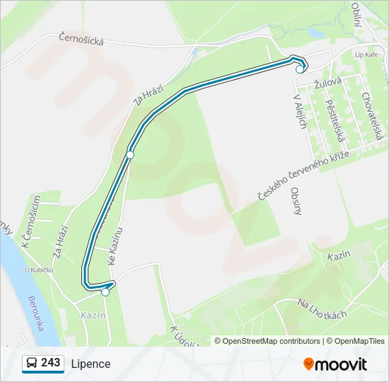 243 Bus Line Map