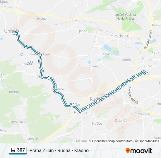 307 Bus Line Map
