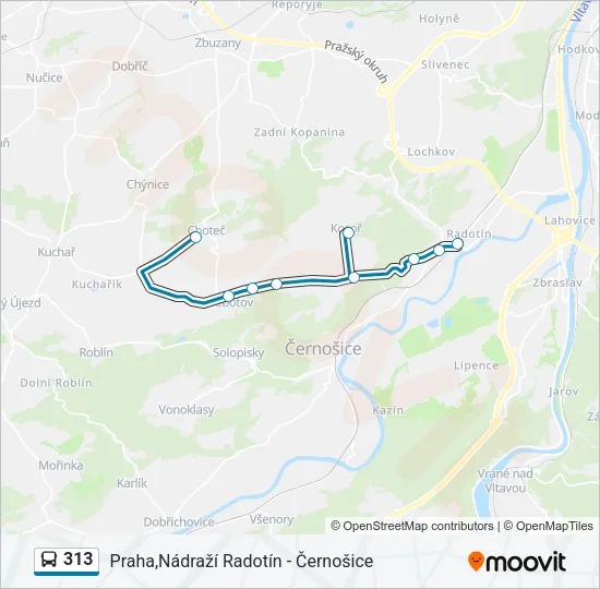 313 Bus Line Map