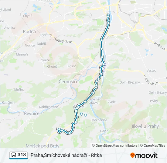 318 Bus Line Map