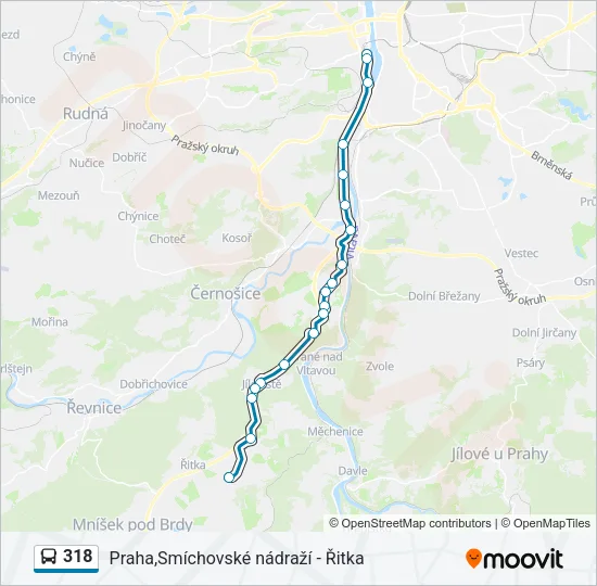 318 Bus Line Map