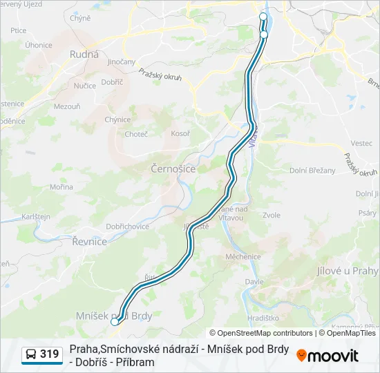 Автобус 319: карта маршрута