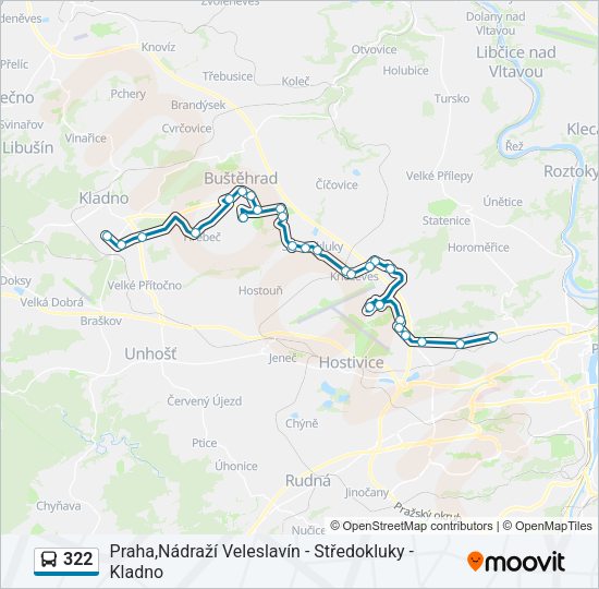 Автобус 322: карта маршрута