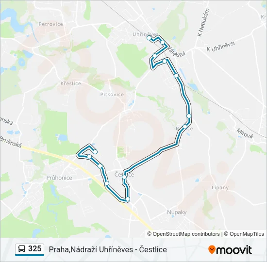 325 Bus Line Map