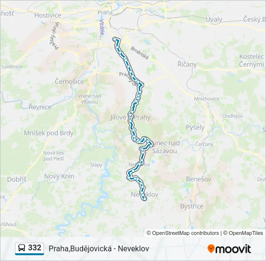 332 Bus Line Map