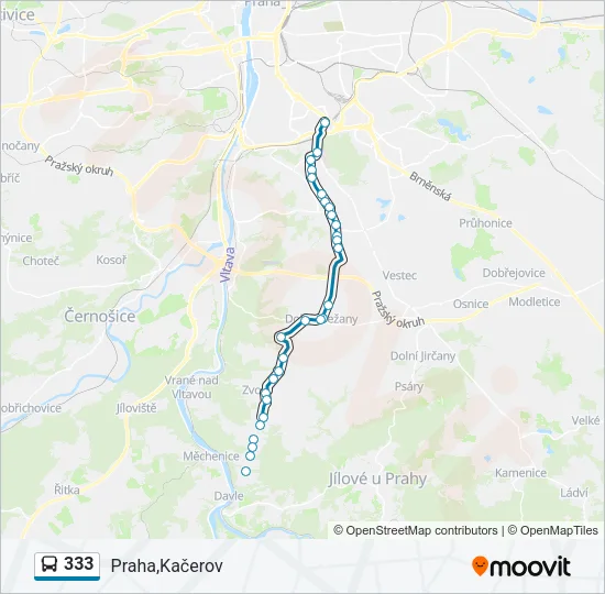 Автобус 333: карта маршрута