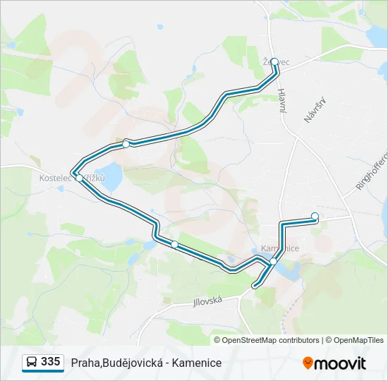 Автобус 335: карта маршрута