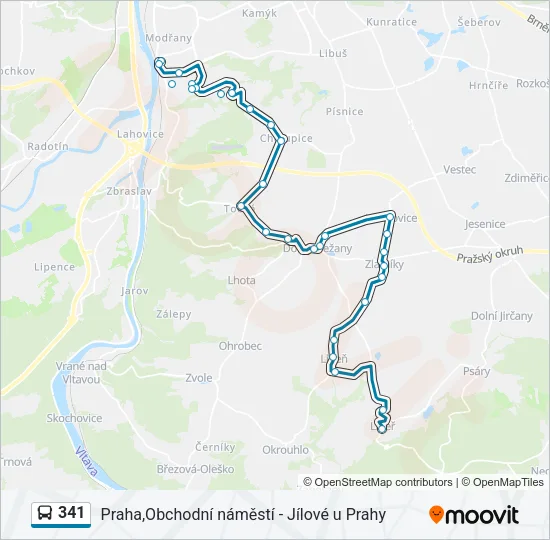 341 Bus Line Map