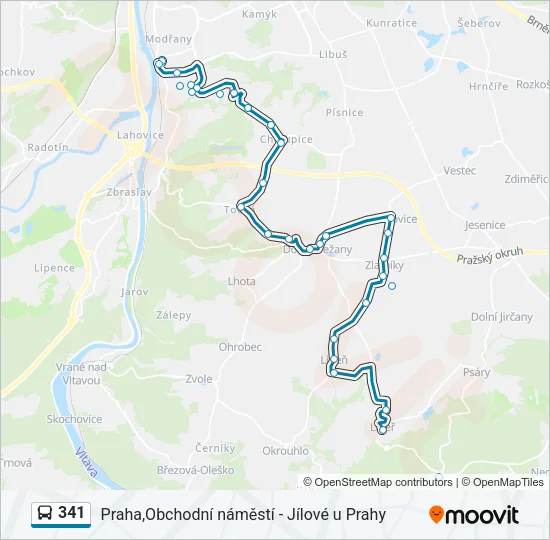 341 Bus Line Map