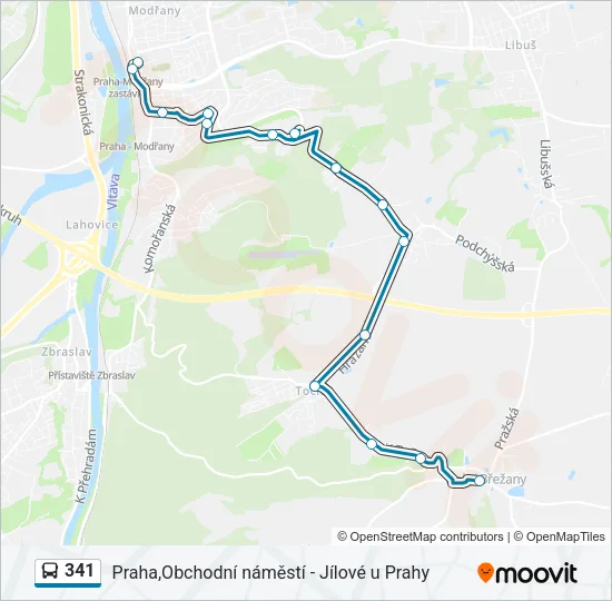 341 Bus Line Map