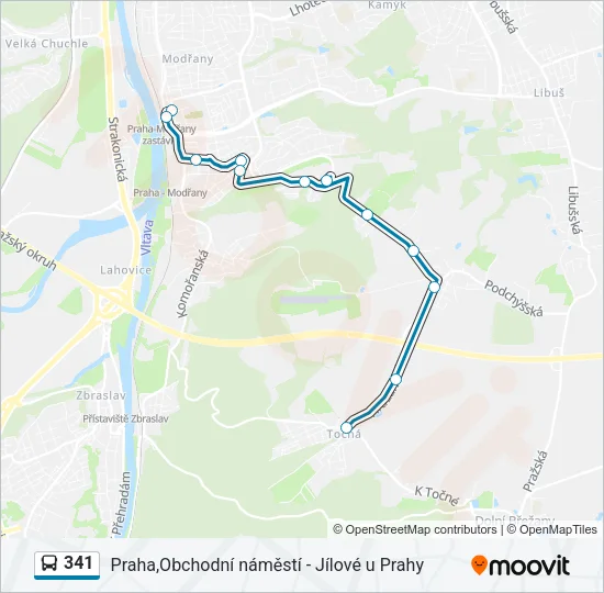 341 Bus Line Map