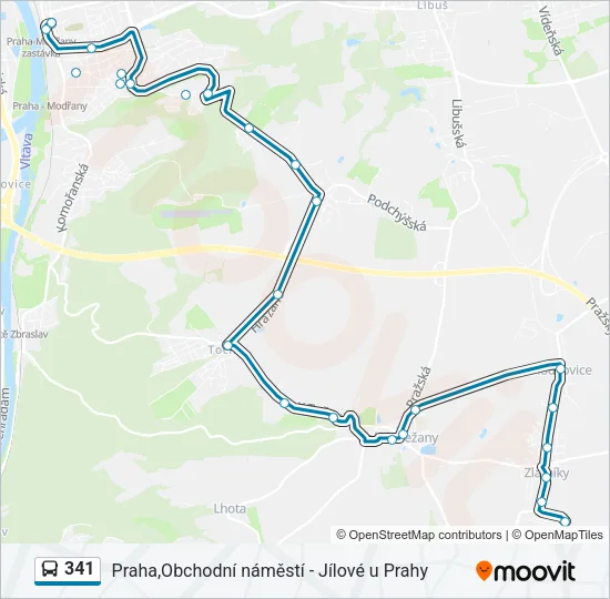 341 Bus Line Map