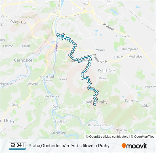 341 Bus Line Map