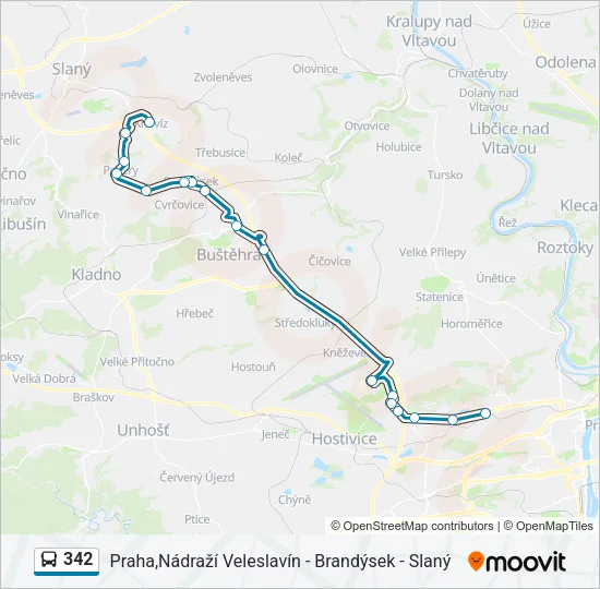 Автобус 342: карта маршрута