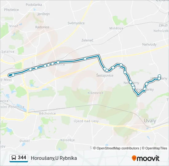 344 Bus Line Map