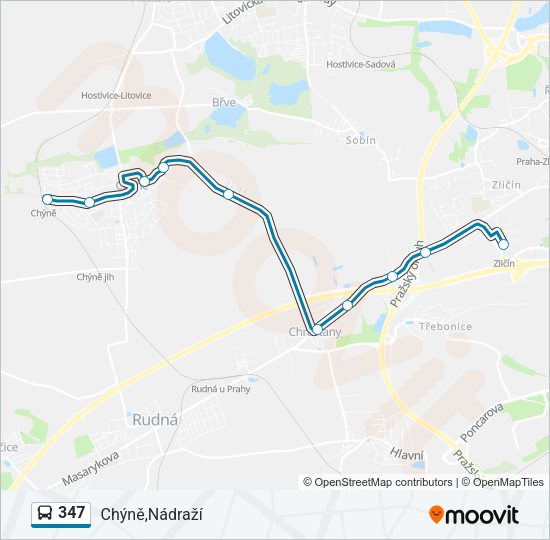 Автобус 347: карта маршрута
