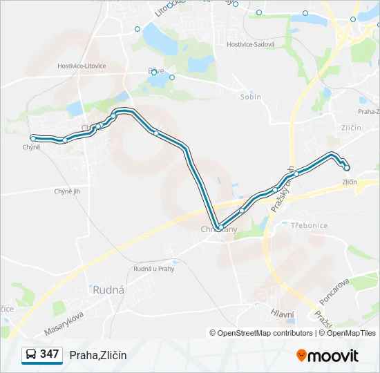 347 Bus Line Map