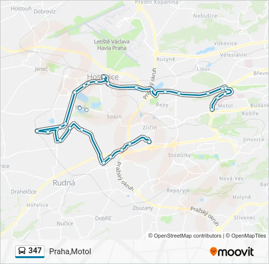 Автобус 347: карта маршрута