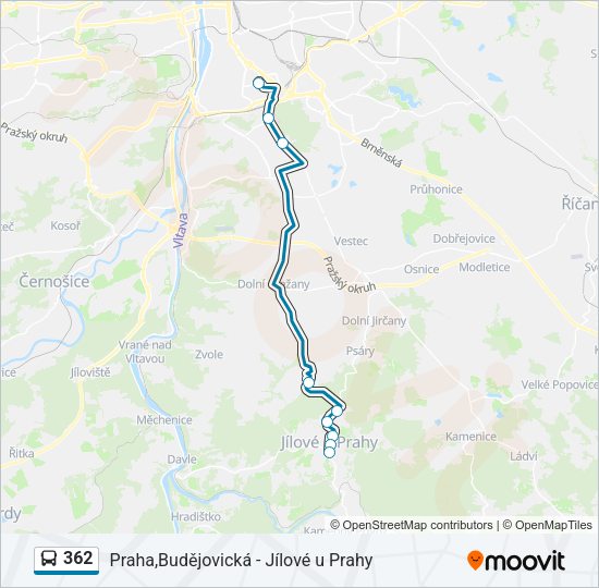 Автобус 362: карта маршрута