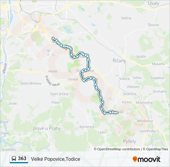363 Bus Line Map