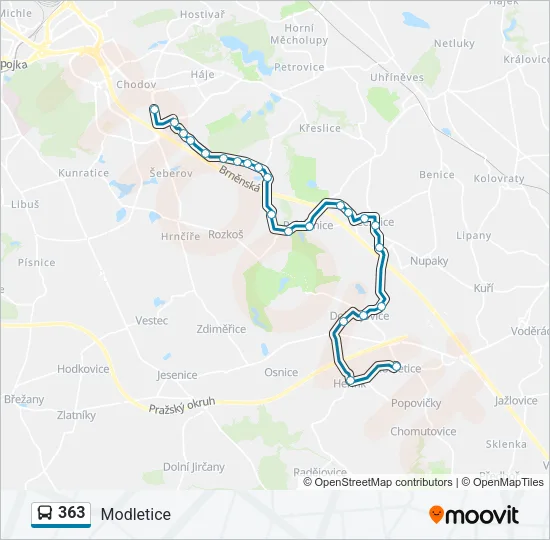363 Bus Line Map