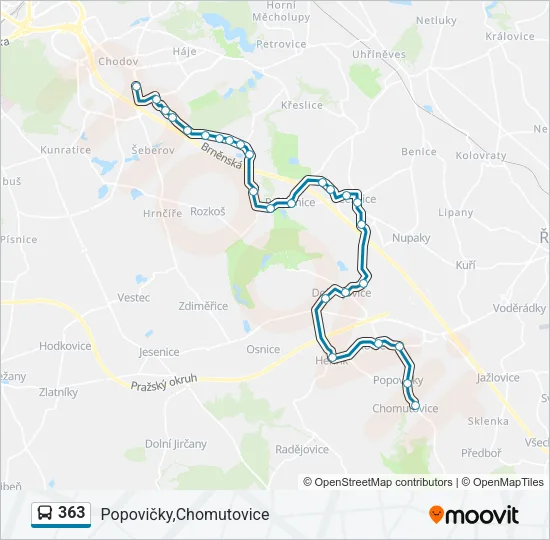 363 Bus Line Map