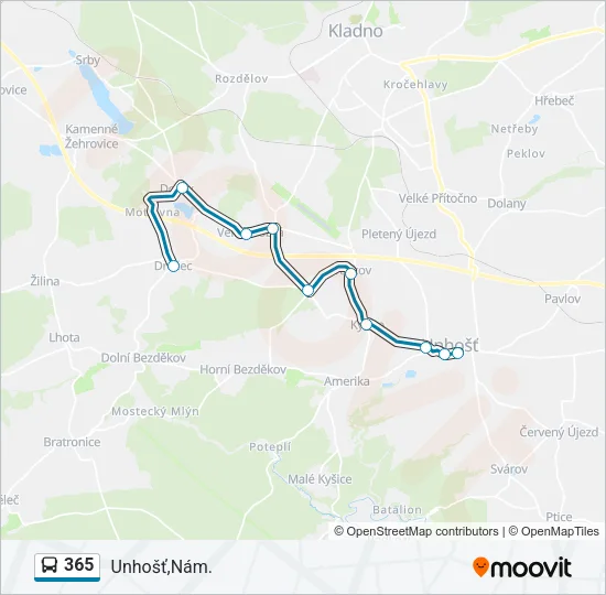 365 Bus Line Map