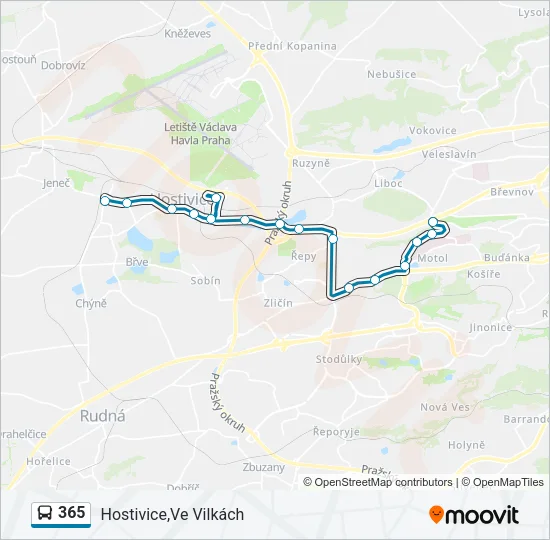 365 Bus Line Map