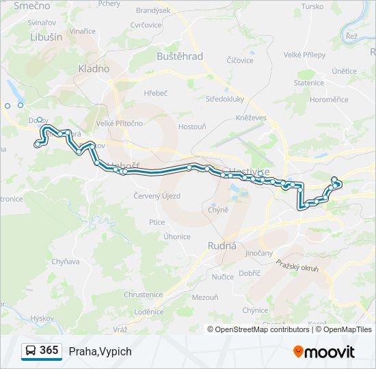 Автобус 365: карта маршрута