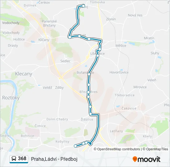 368 Autobus Line Map