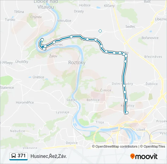 371 Bus Line Map