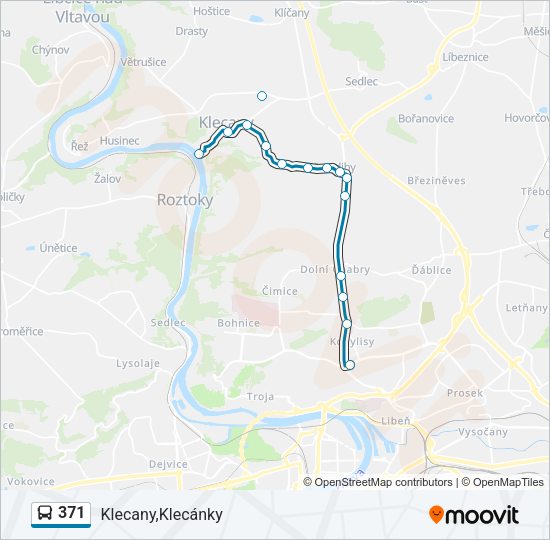 Автобус 371: карта маршрута