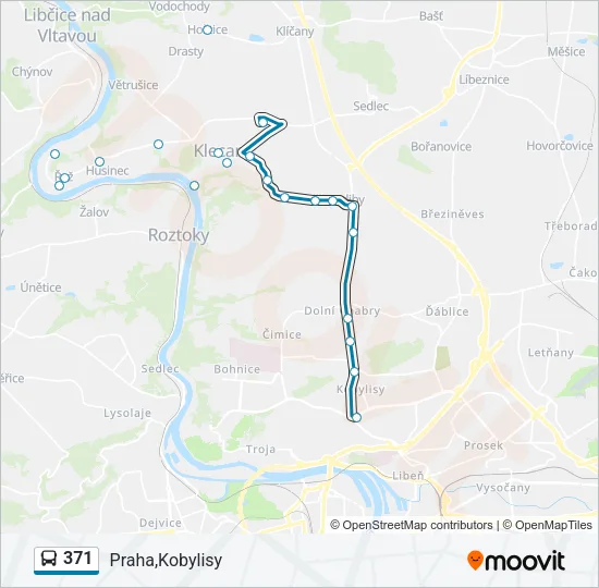371 Bus Line Map
