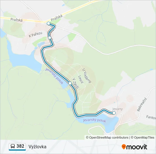382 Bus Line Map