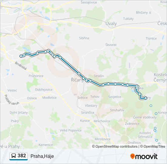 Автобус 382: карта маршрута