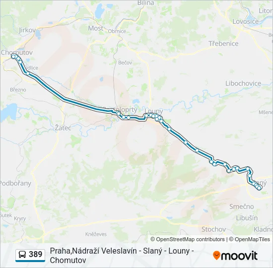 389 Bus Line Map