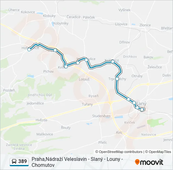 389 Bus Line Map