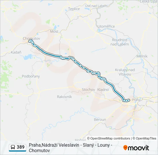 389 Bus Line Map