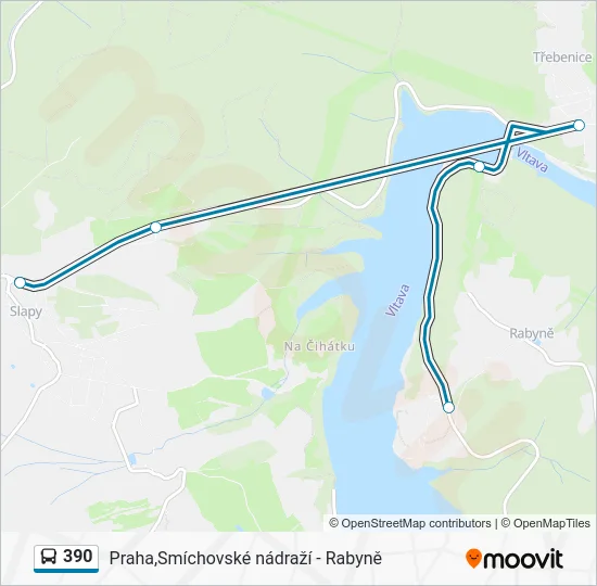 Автобус 390: карта маршрута