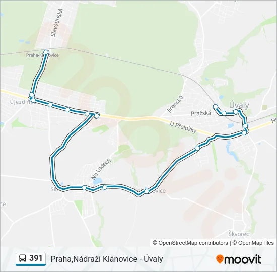 Автобус 391: карта маршрута