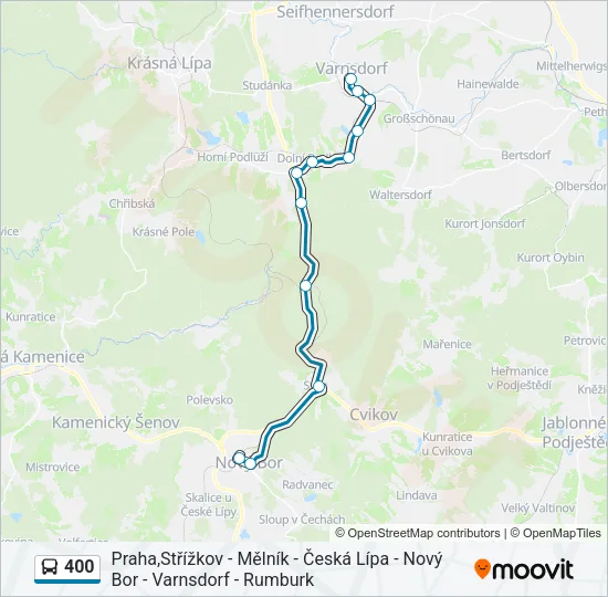 400 Bus Line Map