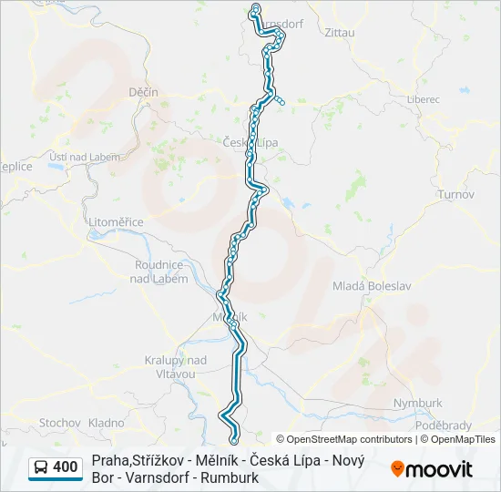 400 Bus Line Map