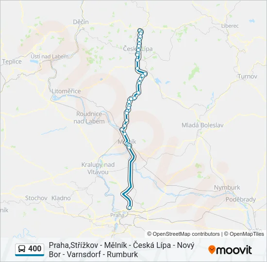 400 Bus Line Map