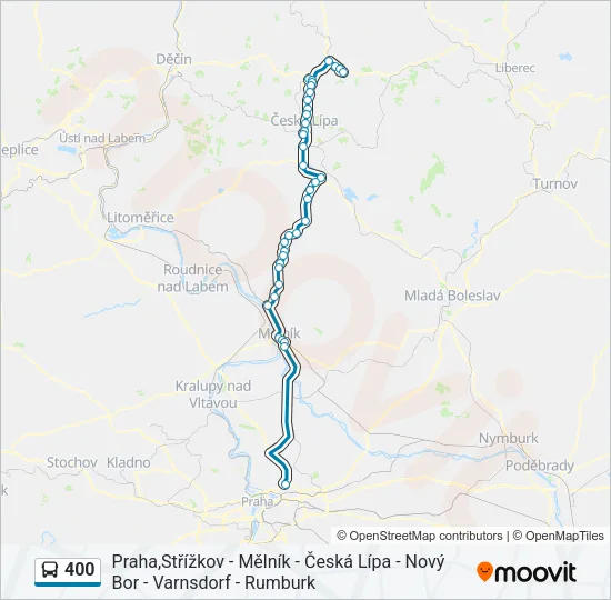 400 Bus Line Map